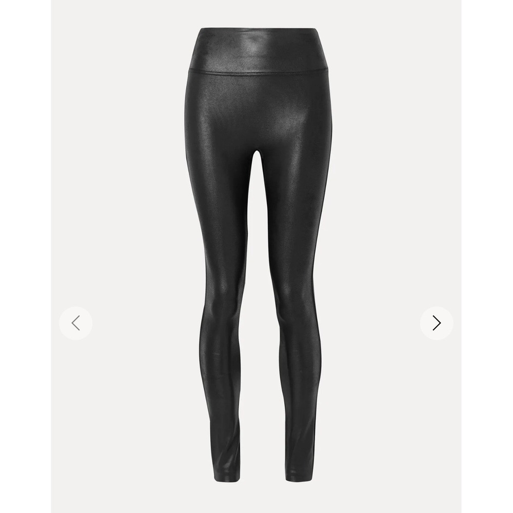 NWOT Spanx Faux Leather Like Skinny Leg Pants Noir Soft Black Womens‎ Small New